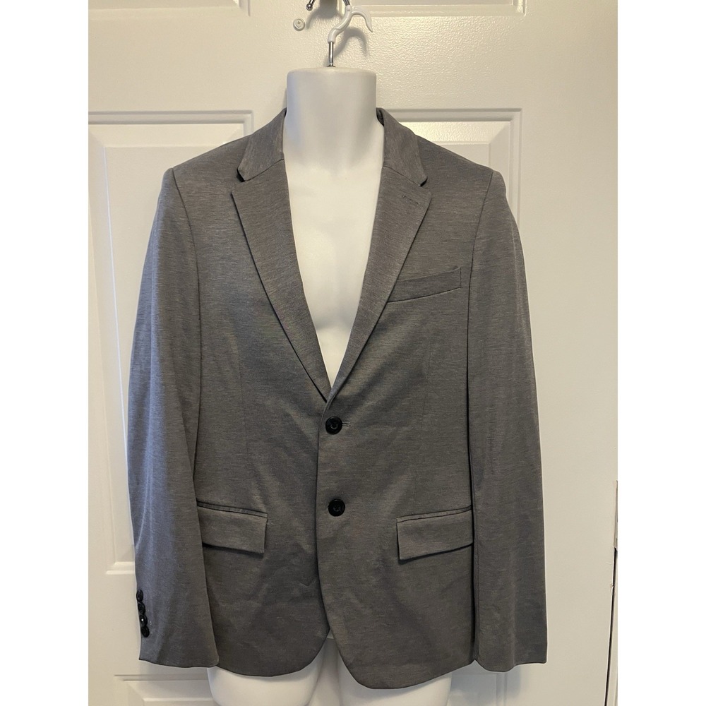 NWT Zara Man Men's Size US‎ 38 Gray Viscose Knit Blend Blazer Jacket